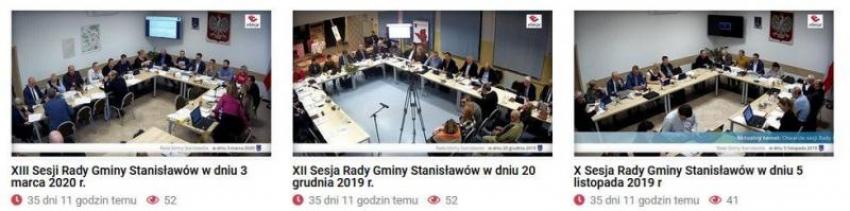 Sesje Rady Gminy Stanisławów