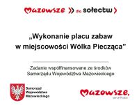 Tablica informacyjna MIAS w miejscowości Wólka Piecząca