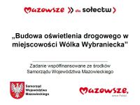 Tablica informacyjna MIAS w miejscowości Wólka Wybraniecka