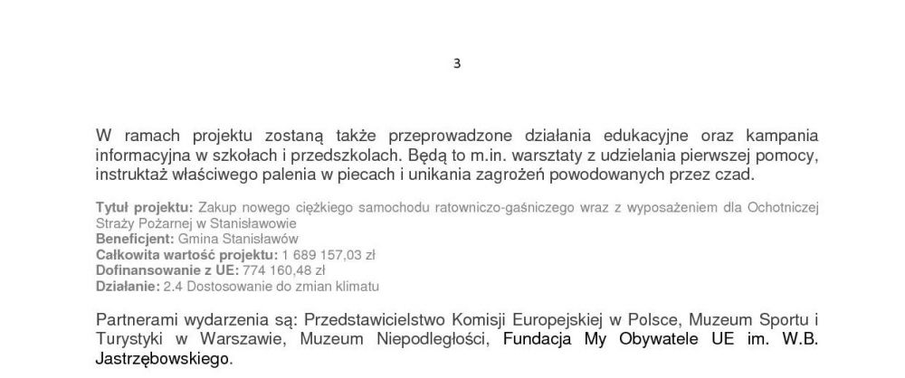 Treść informacji