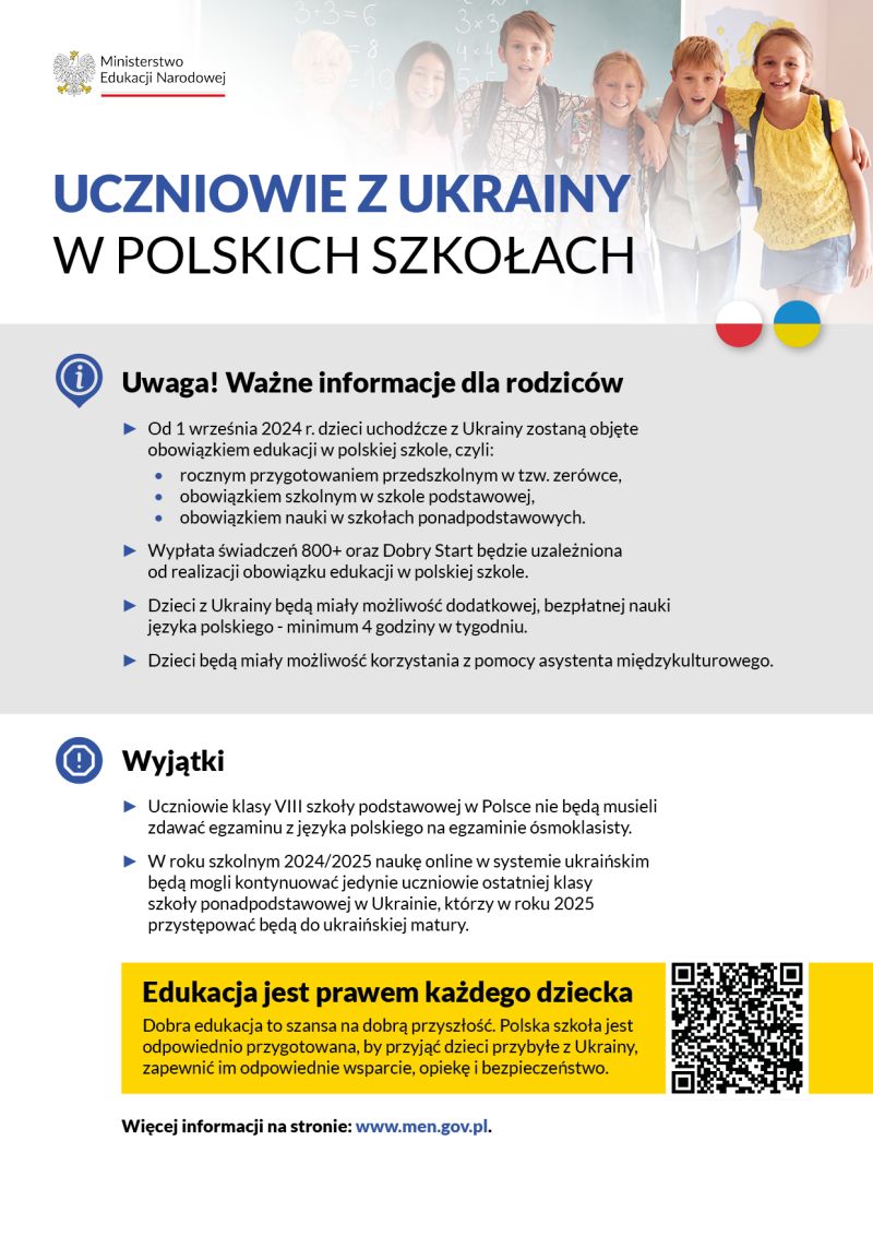 Ulotka informacyjna w języku polskim