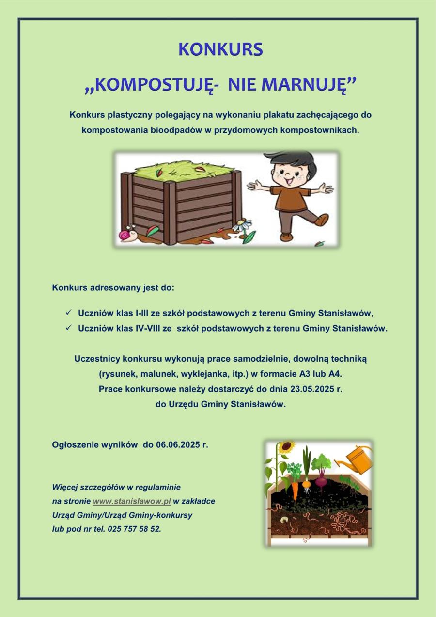 Plakat na konkurs plastyczny ,,Odpady segregujesz - Ziemię ratujesz!”