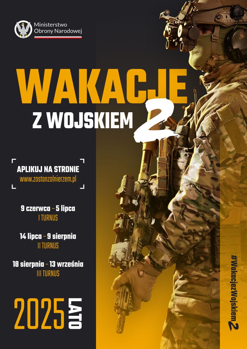 Plakat „Wakacje z wojskiem”