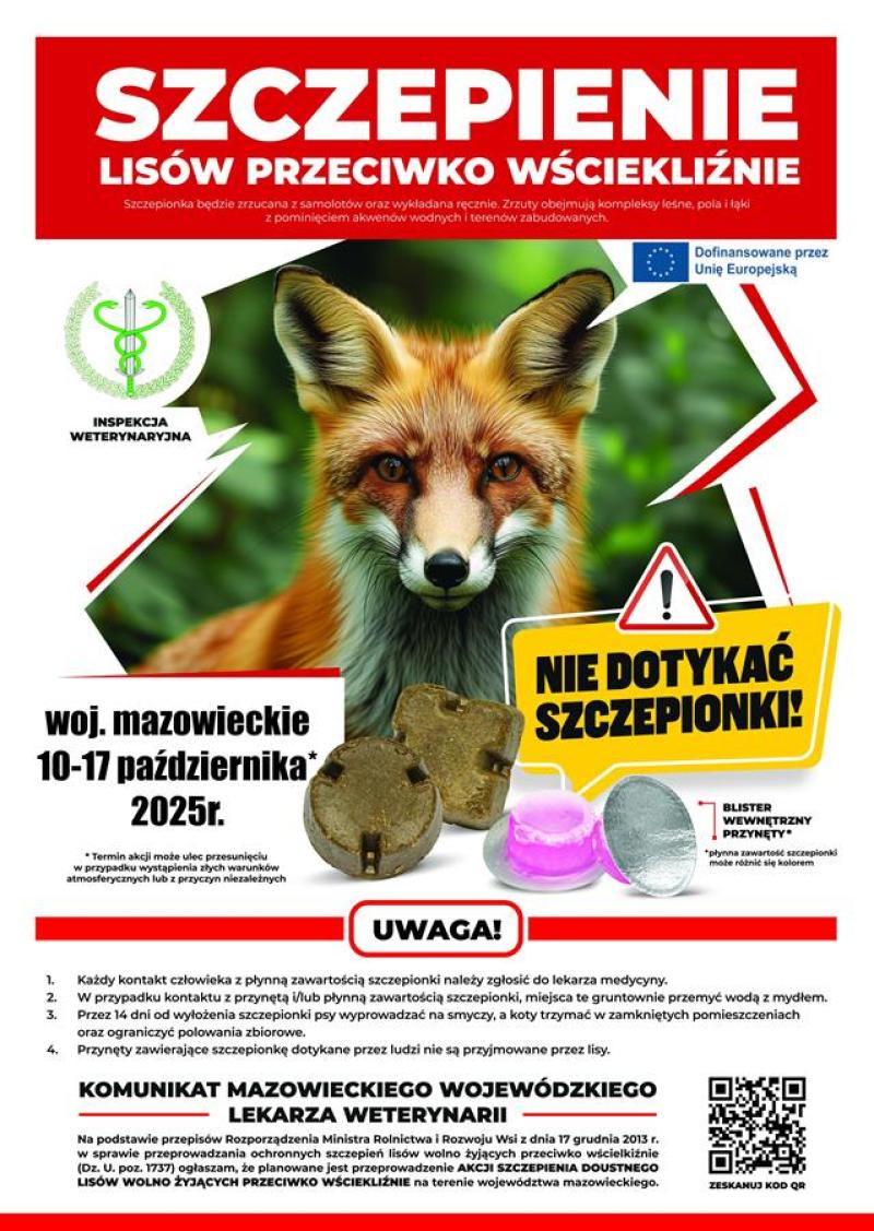 Jesienna akcja szczepienia lisów