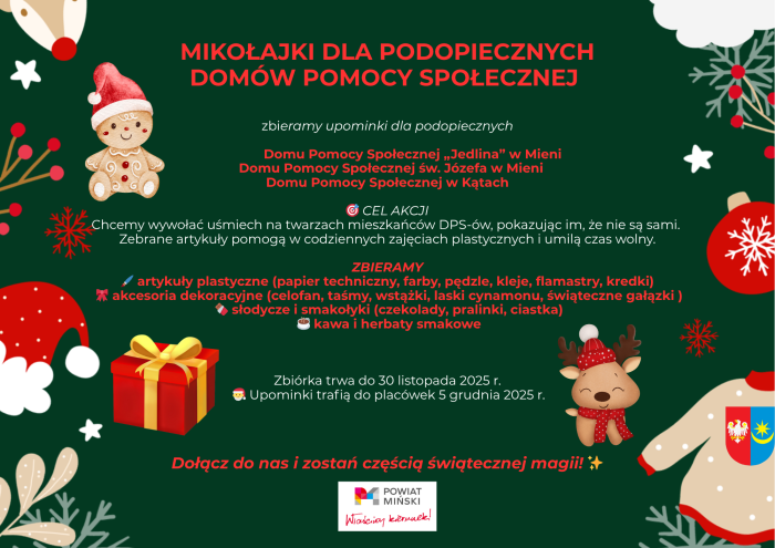 Akcja Mikołajki dla podopiecznych Domów Pomocy Społecznej