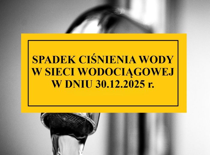 Spadek ćiśnienia w sieci wodociągowej